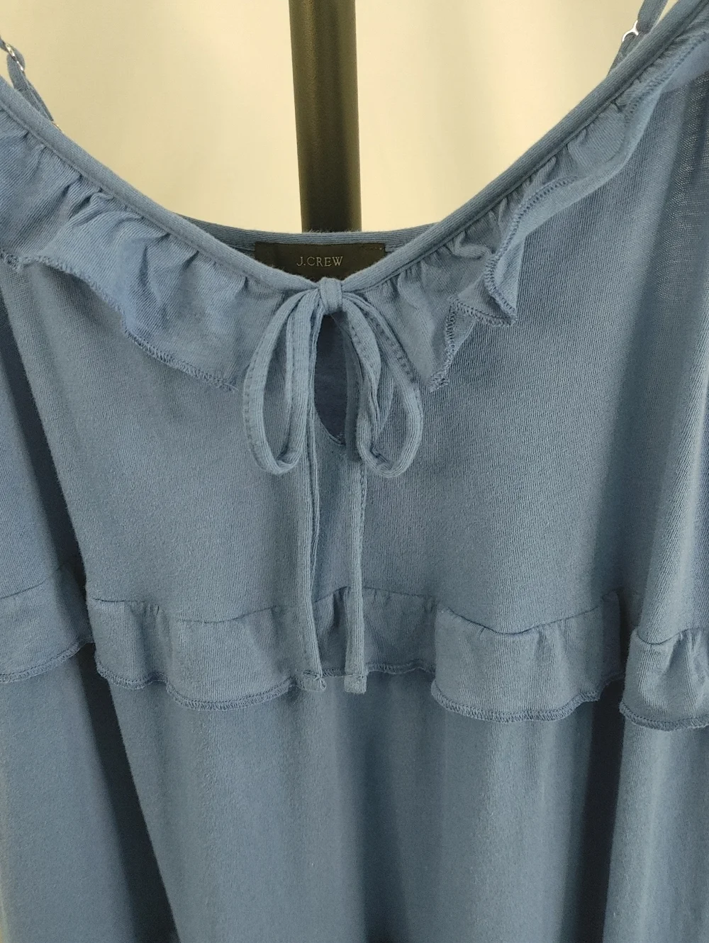 J.Crew Re Imagined Blue Tiered Ruffle Midi Dress Women Medium Flowy Cotton